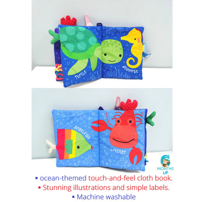 NV Children's Touch and Feel Cloth Book Ocean Themed