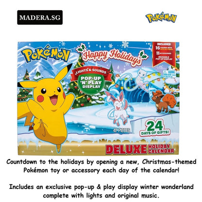 Official Pokémon Deluxe Holiday Advent Calendar | 24 Days of Gifts (includes within an extra battery)