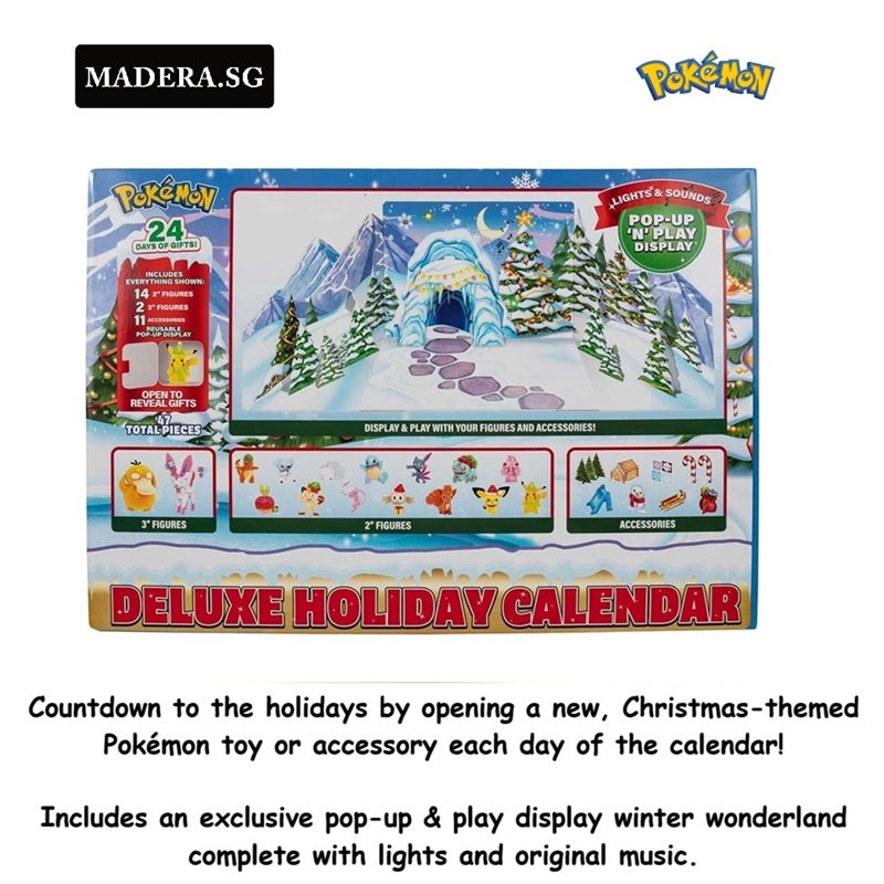 Official Pokémon Deluxe Holiday Advent Calendar | 24 Days of Gifts (includes within an extra battery)
