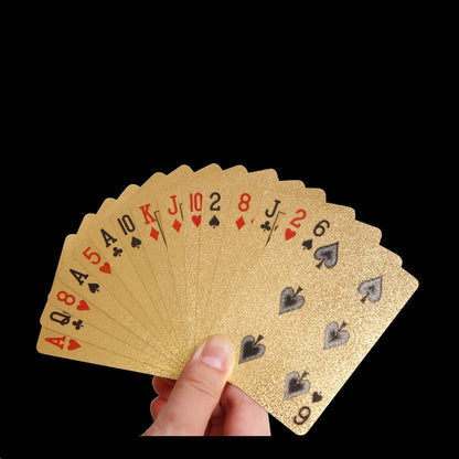 Poker Cards PVC Gold US$