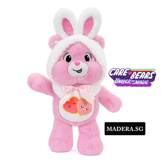 Plush Authentic Care Bear Love A Lot in Bunny Hood 36cm
