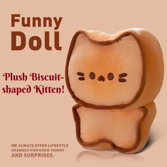Plush Biscuit-shaped Kitten 40cm