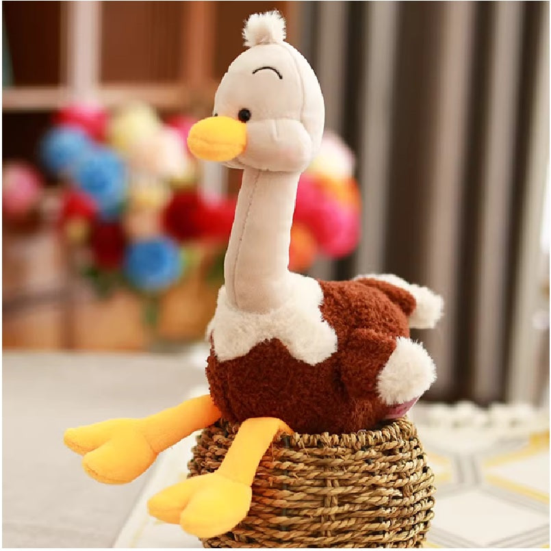 Plush Cute Ostrich Brown 35cm
