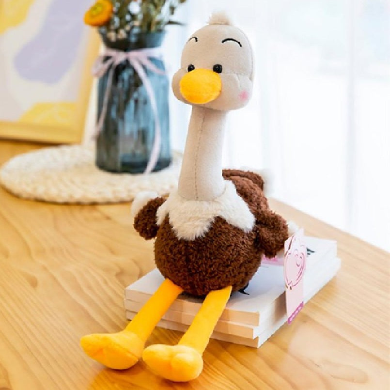 Plush Cute Ostrich Brown 35cm