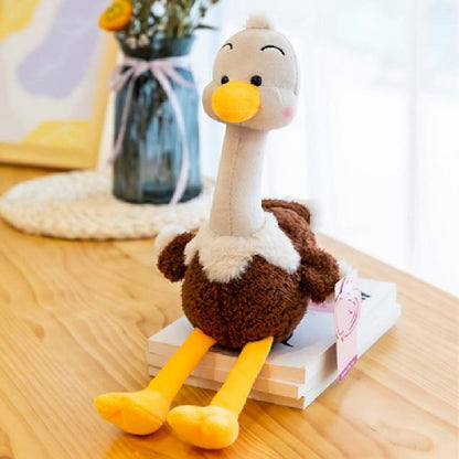Plush Cute Ostrich Brown 35cm