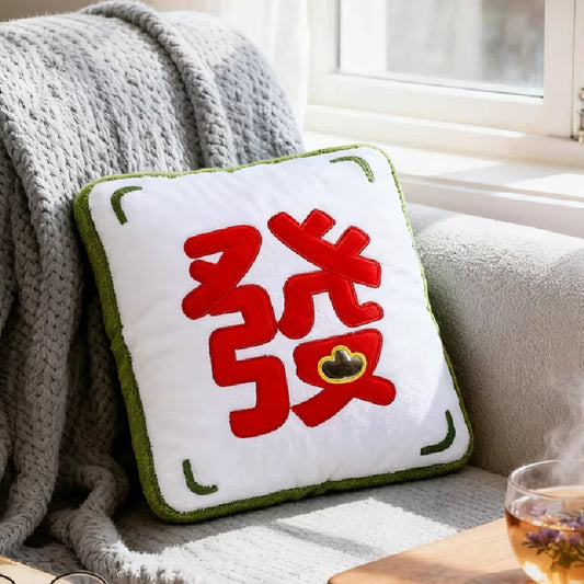 Plush Mahjong Cushion 38cm
