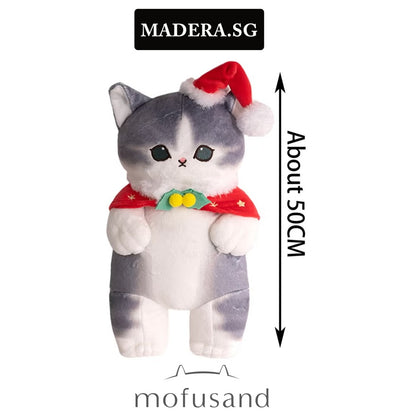 Plush Mofusand Christmas Hat & Cape 50cm