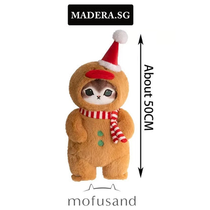 Plush Mofusand In Gingerbread Costume 50cm