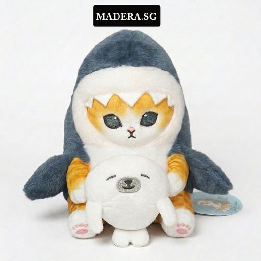 Plush Mofusand Shark Cat With Seal 19cm