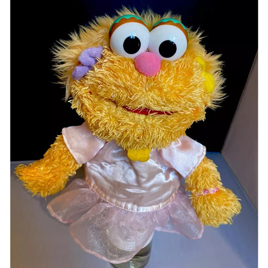 Plush Muppet Zoe Yellow Pink Dress 25cm