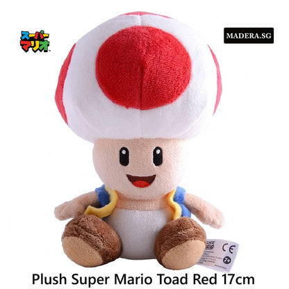 Plush Super Mario Toad Red 17cm