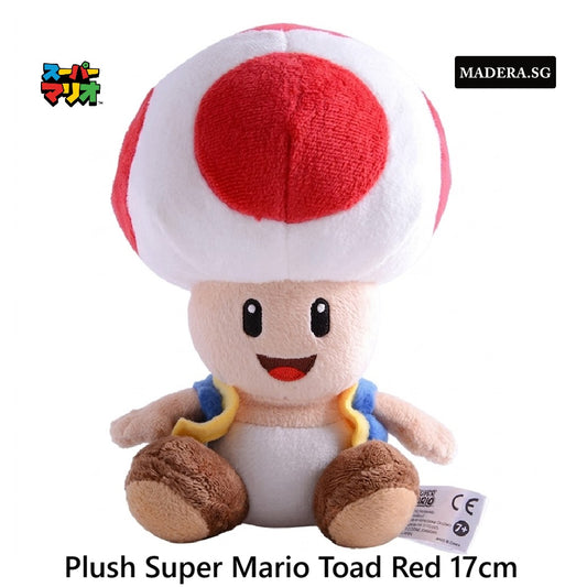 Plush Super Mario Toad Red 17cm