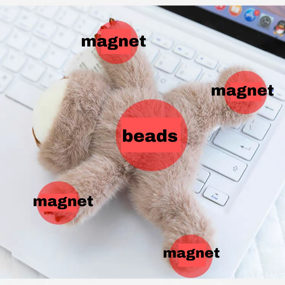 Plush Magnetic w/Beads Baby Animals 16cm