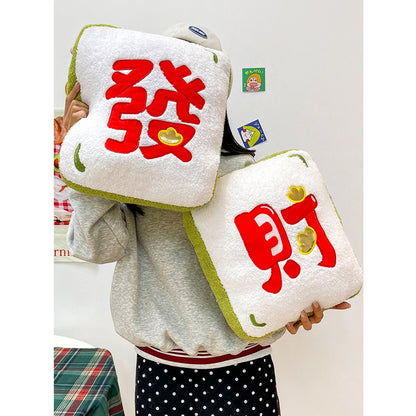 Plush Mahjong Cushion 38cm