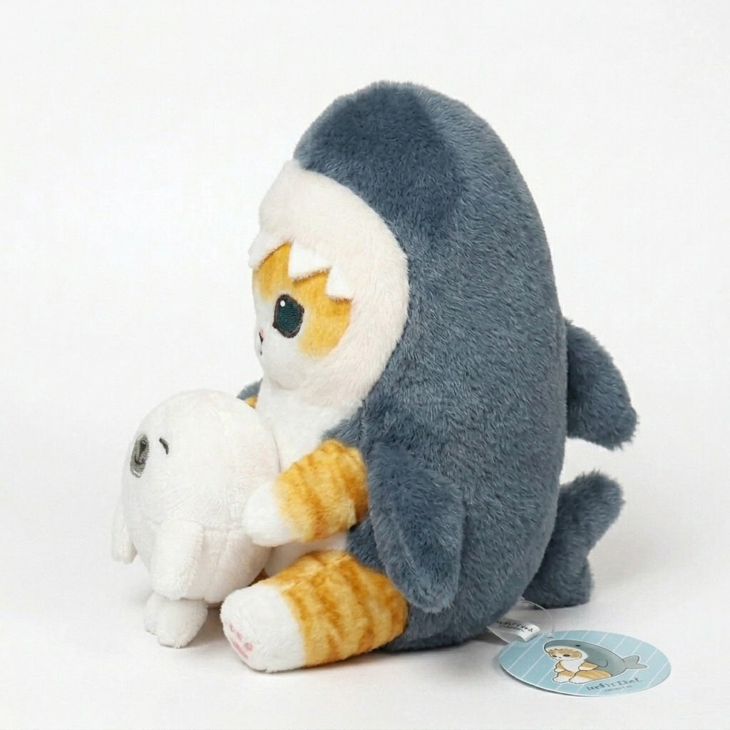 Plush Mofusand Shark Cat With Seal 19cm