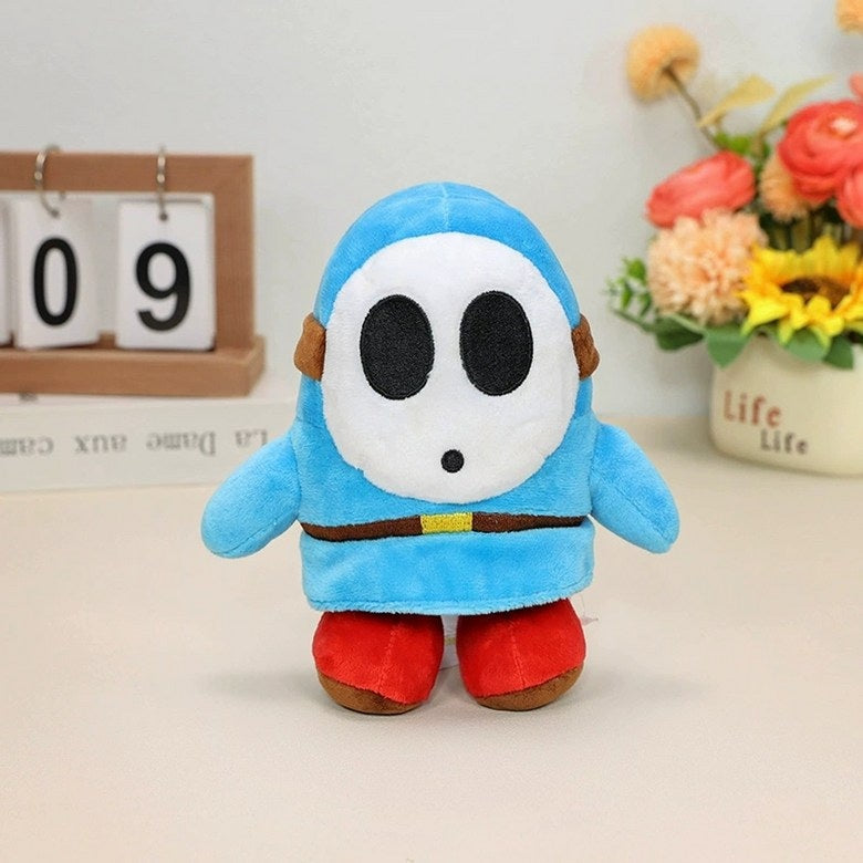 Plush Super Mario Light Blue Shy Guy 17cm