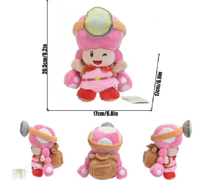 Plush Super Mario Toadette in Treasure Tracker Outfit 20cm