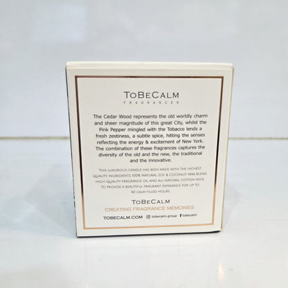 New York Journey - Pink Pepper, Tobacco & Cedar - Medium Soy Candle 150gms