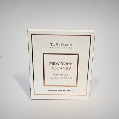 New York Journey - Pink Pepper, Tobacco & Cedar - Medium Soy Candle 150gms