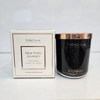 New York Journey - Pink Pepper, Tobacco & Cedar - Medium Soy Candle 150gms