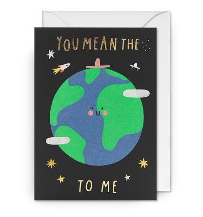 GC-UG You Mean The World To Me Love Greeting Card 11x15