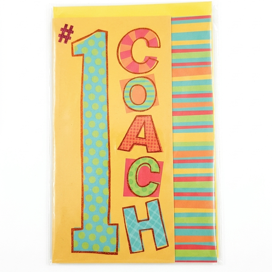 GC-JS 57336 No.1 Coach (Teacher's Day; Thank You) Greeting Card