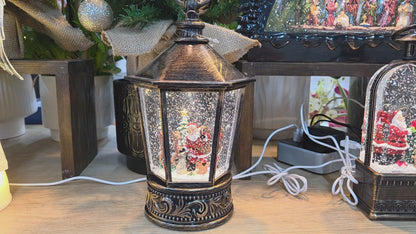 WDL-24077A Santa Hexagon Snowing Music Lamp