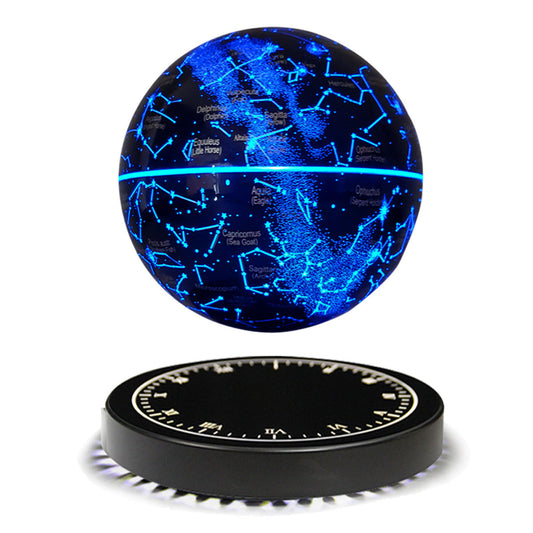NV Maglev Levitating Constellation Ball, Levitating Star Night Light Globe (Roman Clock Design Base) 14cm