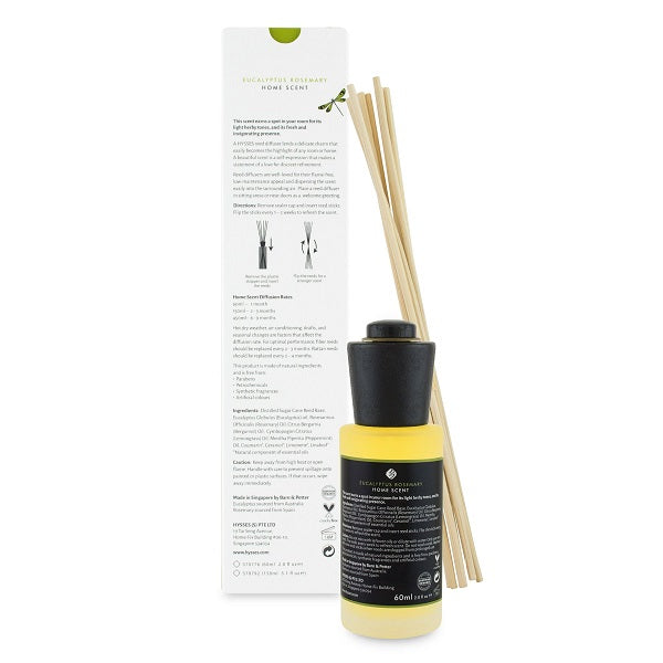 Hysses Home Scent Reed Diffuser - Eucalyptus Rosemary