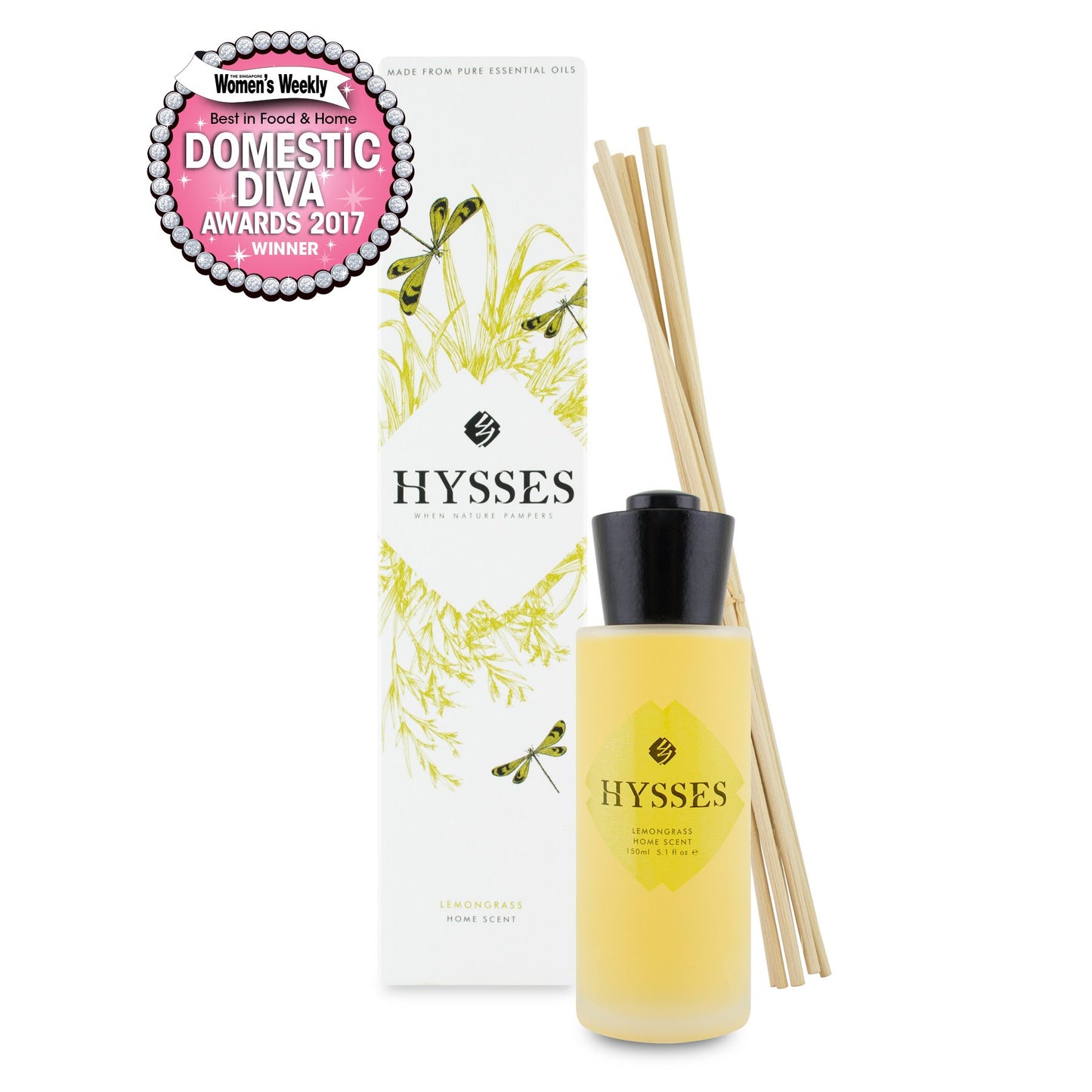 Hysses Home Scent Reed Diffuser - Lemongrass