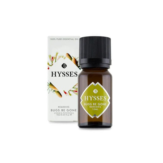 Hysses Essential Oils, Remedies Collection 10ml - Bugs Be Gone NEW (Cedarwood,Patchoulli)