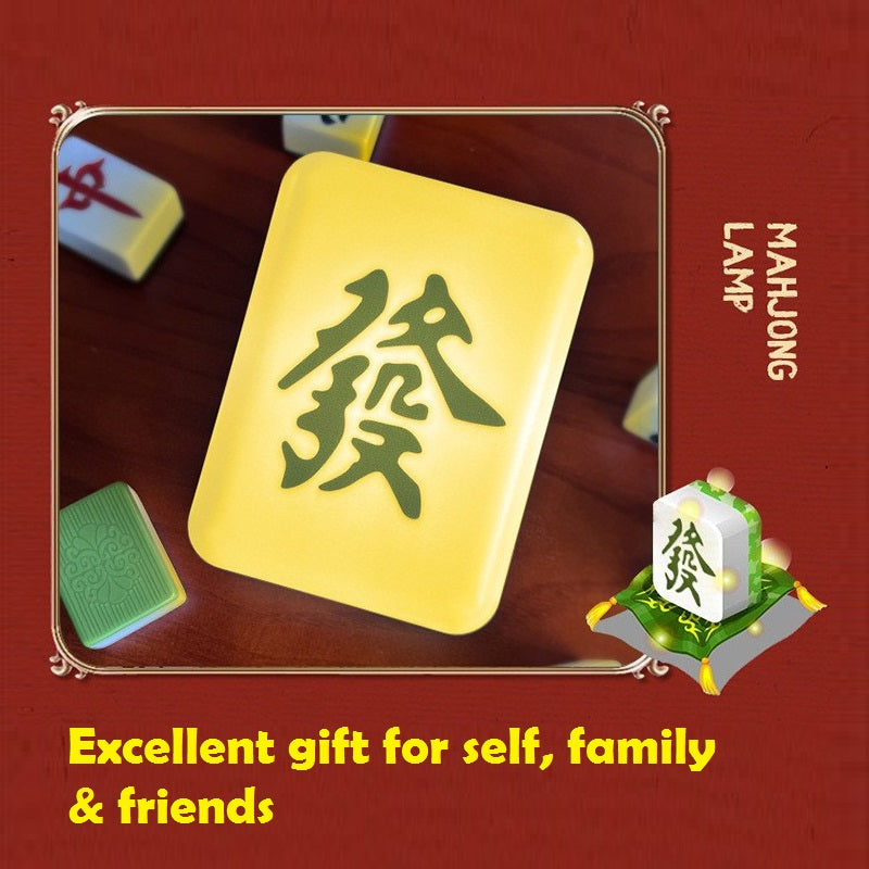 Madera SG Lucky Mahjong Tile Lamp 12.5x9x6.5