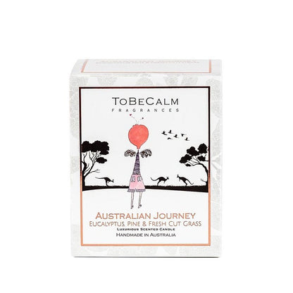 Australian Journey - Eucalyptus, Pine & Fresh Cut Grass - Medium Soy Candle 150gms