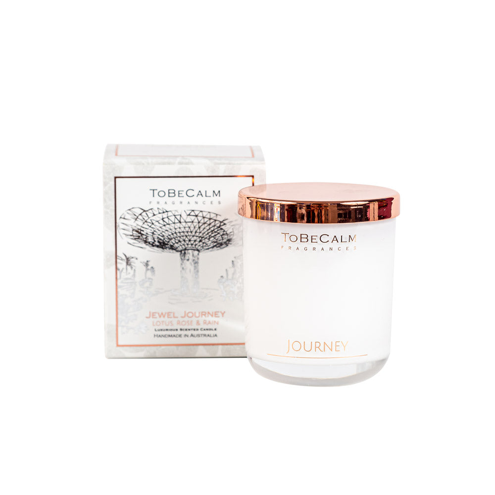 Jewel Journey - Lotus, Rose & Rain - Medium Soy Candle 150gms