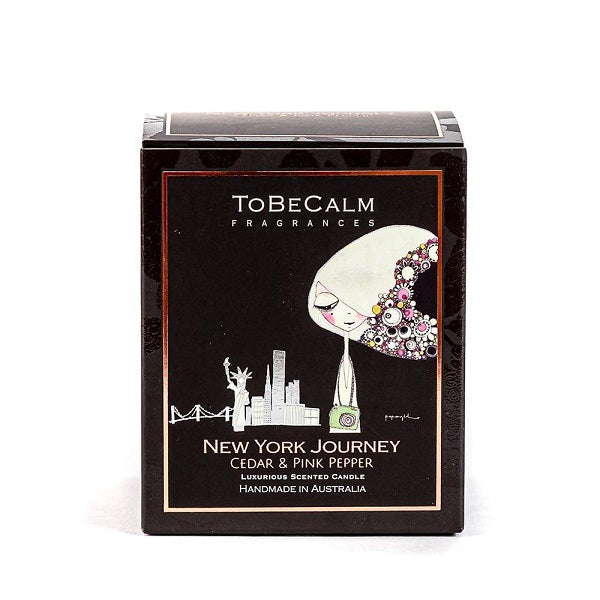 New York Journey - Cedar & Pink Pepper - Medium Soy Candle 150gms