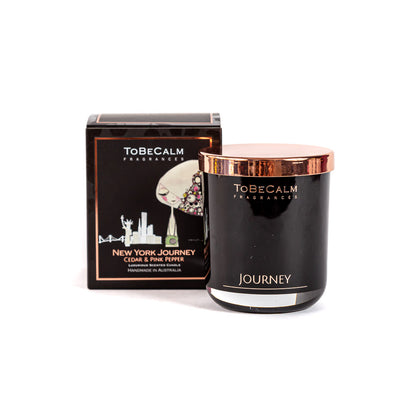 New York Journey - Cedar & Pink Pepper - Medium Soy Candle 150gms