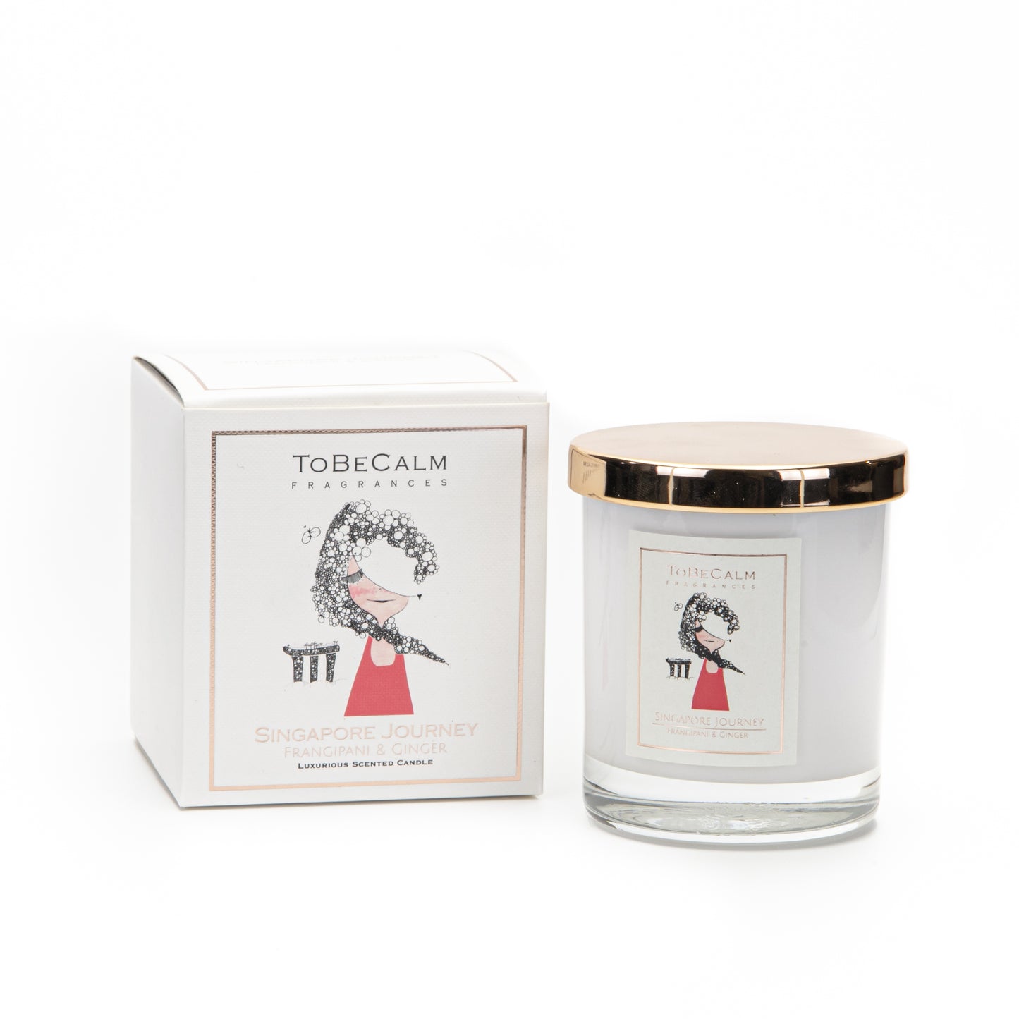 Singapore Journey - Frangipani & Ginger - Medium Soy Candle 150gms