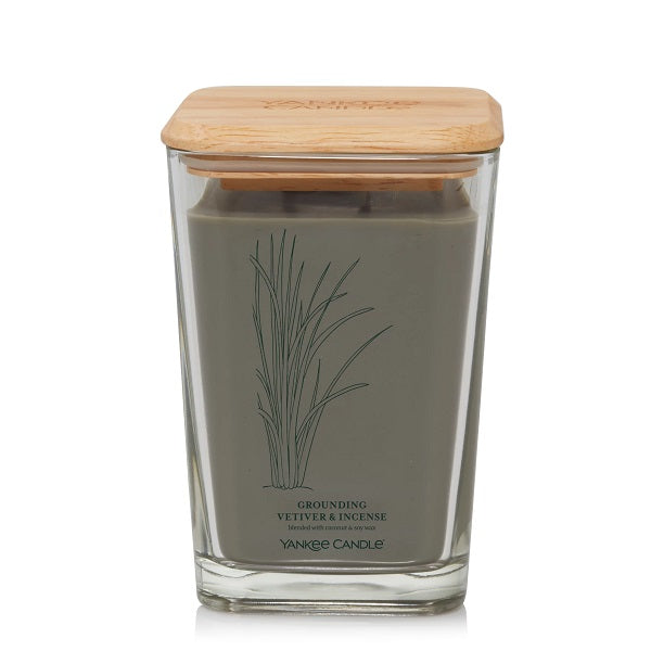 Well Living Large Square Candle - Grounding Vetiver & Incense