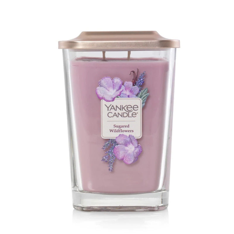 Sugared Wildflowers Large 2-Wick Square Candle 552gms