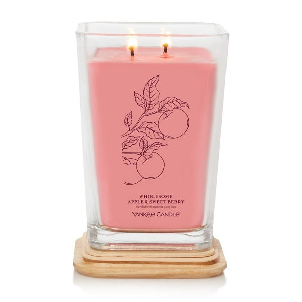 Well Living Large Square Candle - Wholesome Apple & Sweet Berry