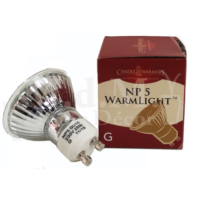 Original Yankee Candles Replacement bulb for candle warmers and the product packaging with branding and model information.