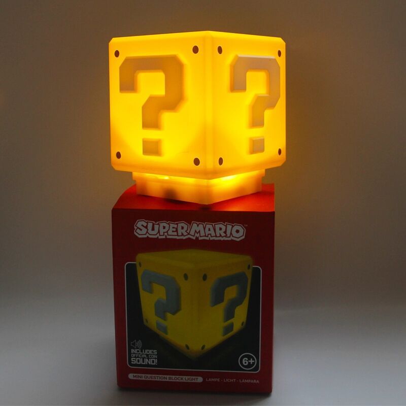 Madera SG Super Mario Bros Mini Question Block Light 10.5 x 10.5 x 12