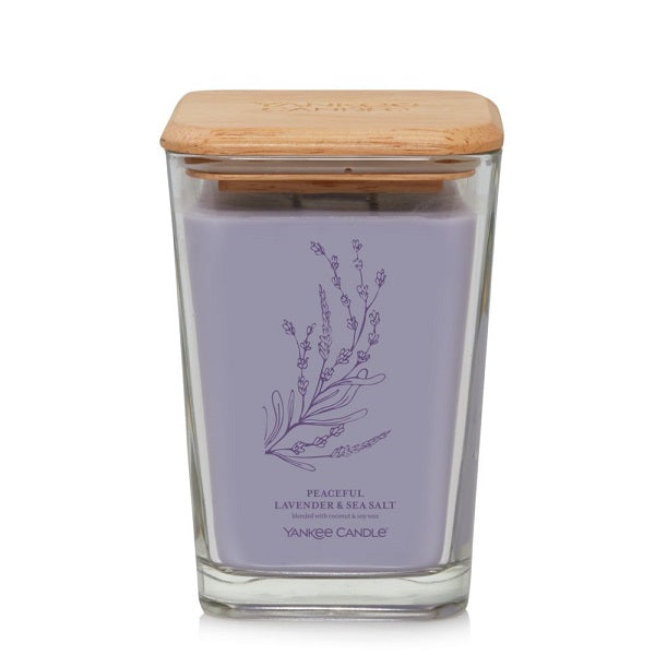 Well Living Large Square Candle - Peaceful Lavender & Sea Salt
